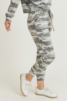 Women's French Terry Vintage Camo Drawstring Joggers - (Large only) - TOP: TP2300 style 3