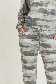Women's French Terry Vintage Camo Drawstring Joggers - (Large only) - TOP: TP2300 style 6