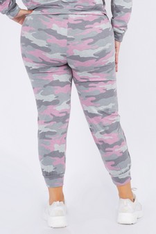 Women's French Terry Vintage Camo Drawstring Joggers style 3