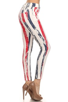 All Stripe American Flag Jeggings Pants style 2