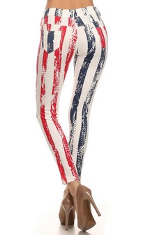 All Stripe American Flag Jeggings Pants style 3