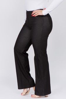 Women's Cotton Blend Straight Leg BootCut Stretch Pants Plus size (XL only) style 2
