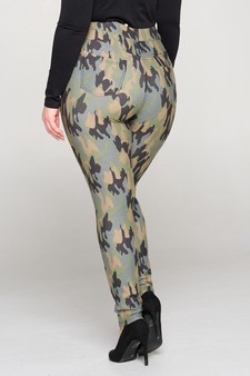 Women's Camouflage 5-Pocket Cotton Blend Jeggings style 3