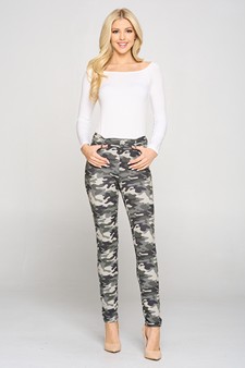 Women's Camouflage 5-Pocket Cotton Blend Jeggings style 5