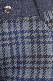 Women's All Over Houndstooth Legging Pants (Blue) style 4
