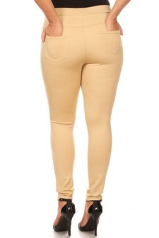 Lady's 4 Pocket Ponte Pants - Plus Size style 3