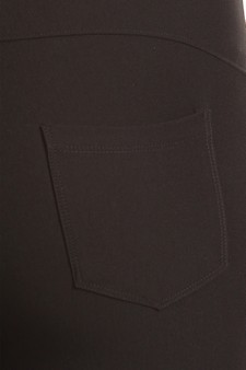 Faux Leather Side Stripe Slim Black Pants style 5