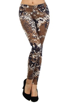 Lady's Wild Animal Safari splatter Print Fashion Leggings style 2