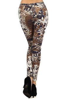 Lady's Wild Animal Safari splatter Print Fashion Leggings style 3