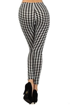 Lady's Jester Checkered Design Fashion Leggings style 2