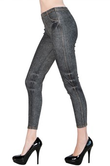 STONE WASHED DISTRESSED JEGGINGS style 2