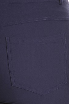 Lady's Mid Rise Ponte Knit Skinny Pants - Plus - (3pcs/pk XL only) style 4
