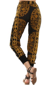 Gold Maze printed joggers style 3