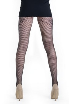 Lady's Floridian Thigh Wrap Fashion Designed Fishnet Pantyhose style 3