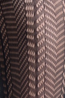 Lady's Leon Stripe Patterns Fashion Designed Fishnet Capri Tights style 4