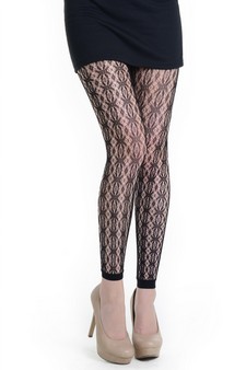 Lady's Bow-Ties Stripes Fashion Designed Footless Fishnet Tights style 2