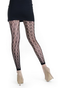 Lady's Bow-Ties Stripes Fashion Designed Footless Fishnet Tights style 3
