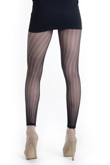 Lady's Wavy Scales Fashion Designed Footless Fishnet Tights style 3