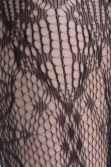 Lady's Flowerette Fashion Designed Footless Fishnet Tights style 4