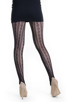 Lady's Hearts of Desire Fashion Designed Footless Stirr-up Fishnet Tights style 3