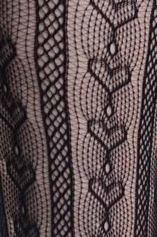 Lady's Hearts of Desire Fashion Designed Footless Stirr-up Fishnet Tights style 4