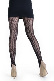 Lady's Pendent Ribbons Fashion Designed Footless Stirr-up Fishnet Tights style 3