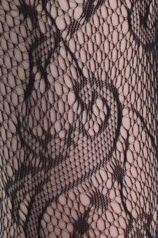 Lady's Honeycomb Mesh and Twigs Fashion Designed Stirr-up Fishnet Tights style 4