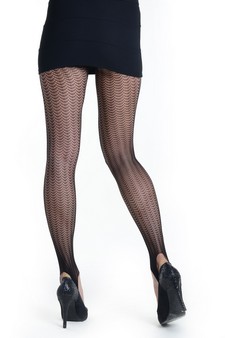 Lady's Wavy Scales Fashion Designed Stirr-up Fishnet Tights style 3