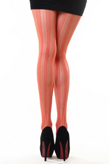 (blister) Lady's Fashion Designed Fish Net Pantyhose style 3