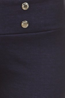 Blue Fleece Jeggings w-Sailor buttons style 4