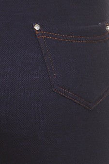 BLUE Fleece Jeggings w-Zip Front at center **NY ONLY** style 5