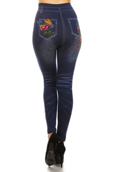 Lady's Jegging With Flower Prints style 3