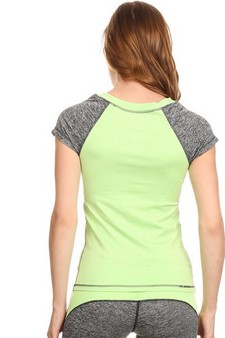 Women’s Long Sleeve Active Heathered Athleisure Top style 4