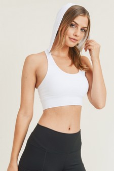 Women’s Seamless Performance Style Sports Bra with Hoodie style 2