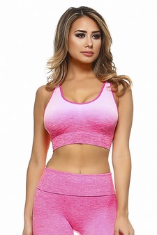 Women’s Dip Dye Ombre Athletic Bra Top (Small only) style 2