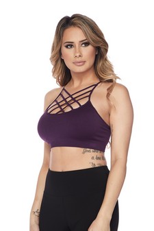 Women’s Seamless Caged Neck Activewear Sports Bra style 3
