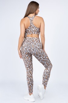 Women's Leopard Print Activewear Set style 8