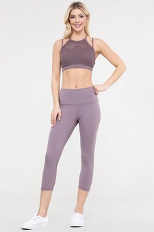 Women's Buttery Soft Capri Activewear Leggings (Large only) style 4