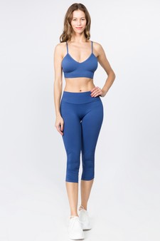 Women's High Rise Cinched Ankle Seamless Activewear Leggings style 4