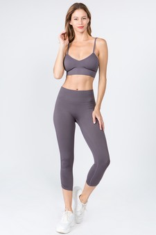 Women's High Rise Cinched Ankle Seamless Activewear Leggings style 4