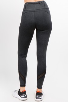Women's Mesh-Panel Activewear Leggings with Zipper Pocket style 4