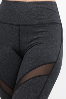 Women's Mesh-Panel Activewear Leggings with Zipper Pocket style 5
