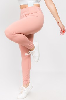Women's Active Wear Leggings w/ Hidden Waistband Pocket (XXL only) style 2