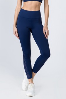 Women's Lace-Up Mesh Side Activewear Leggings style 2