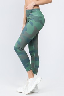 Women's High Rise Camouflage Activewear Leggings with Pocket style 2