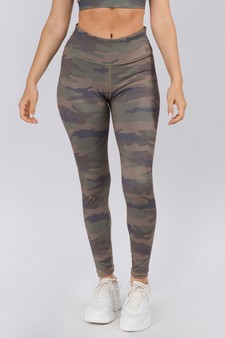 Women's High Rise Camouflage Activewear Leggings (XS only) style 3