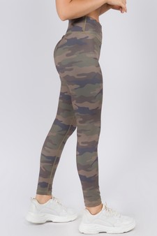 Women's High Rise Camouflage Activewear Leggings (XS only) style 4