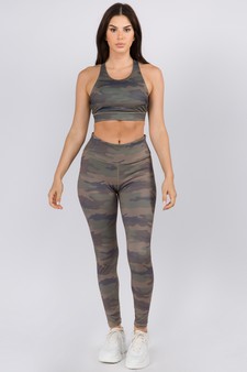 Women's High Rise Camouflage Activewear Leggings (XS only) style 6