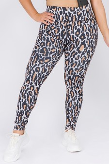 Women's Leopard Activewear Leggings - Bra: ACT645P-XL style 4