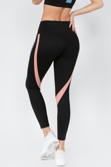 Women's Curve Striped Activewear Legging - TOP ACT643 style 3